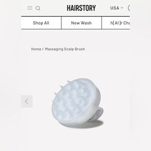 Hairstory Hair Scrubber White Plastic